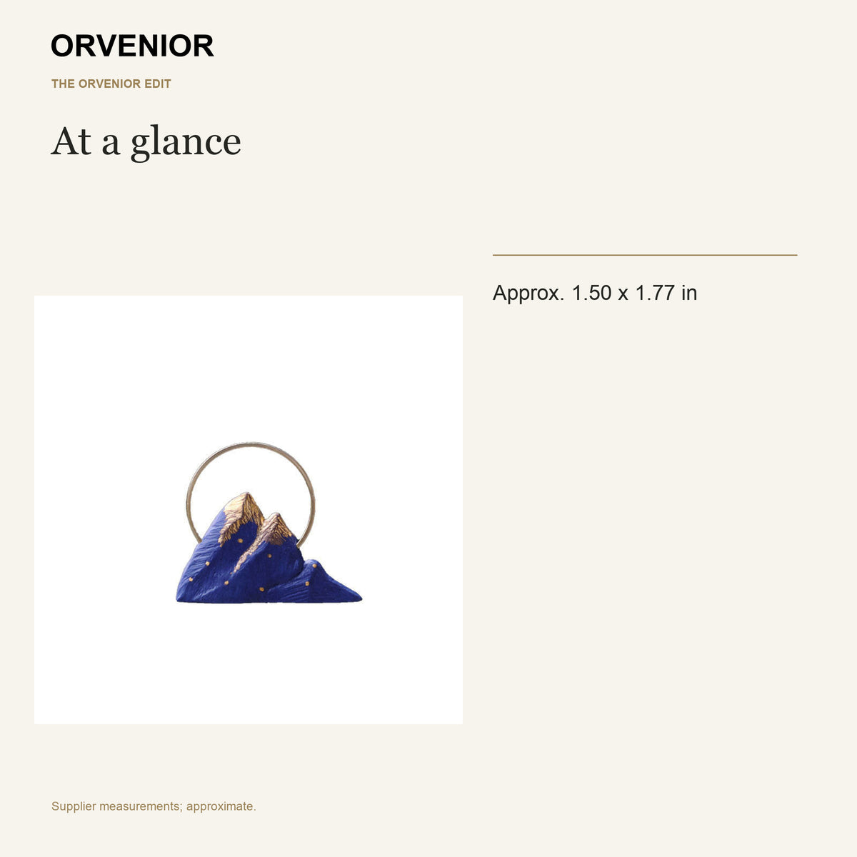 ORVENIOR Blue Mountain Sunrise Circle Brooch for Women PT05 details
