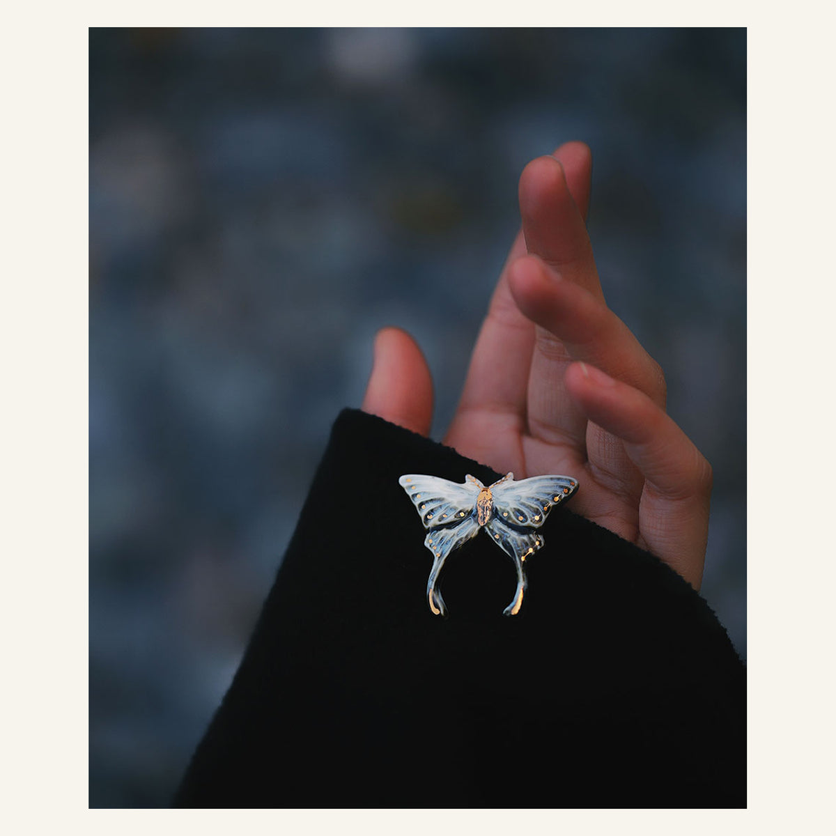 ORVENIOR Butterfly Statement Brooch for Women PT03