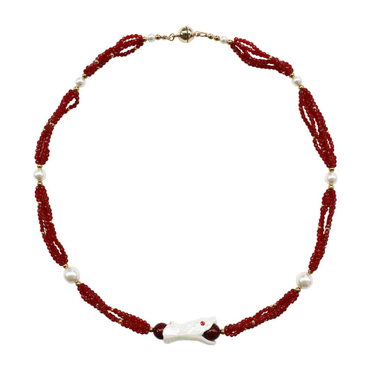 ORVENIOR Berry Snake Full-Feast Beaded Necklace for Women MAIN