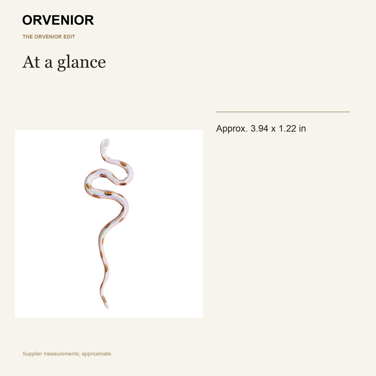ORVENIOR Spotted Snake Statement Brooch for Women PT05 details
