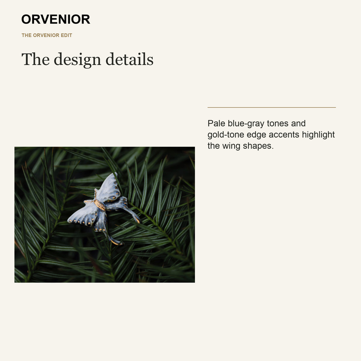 ORVENIOR Butterfly Statement Brooch for Women PT05 details