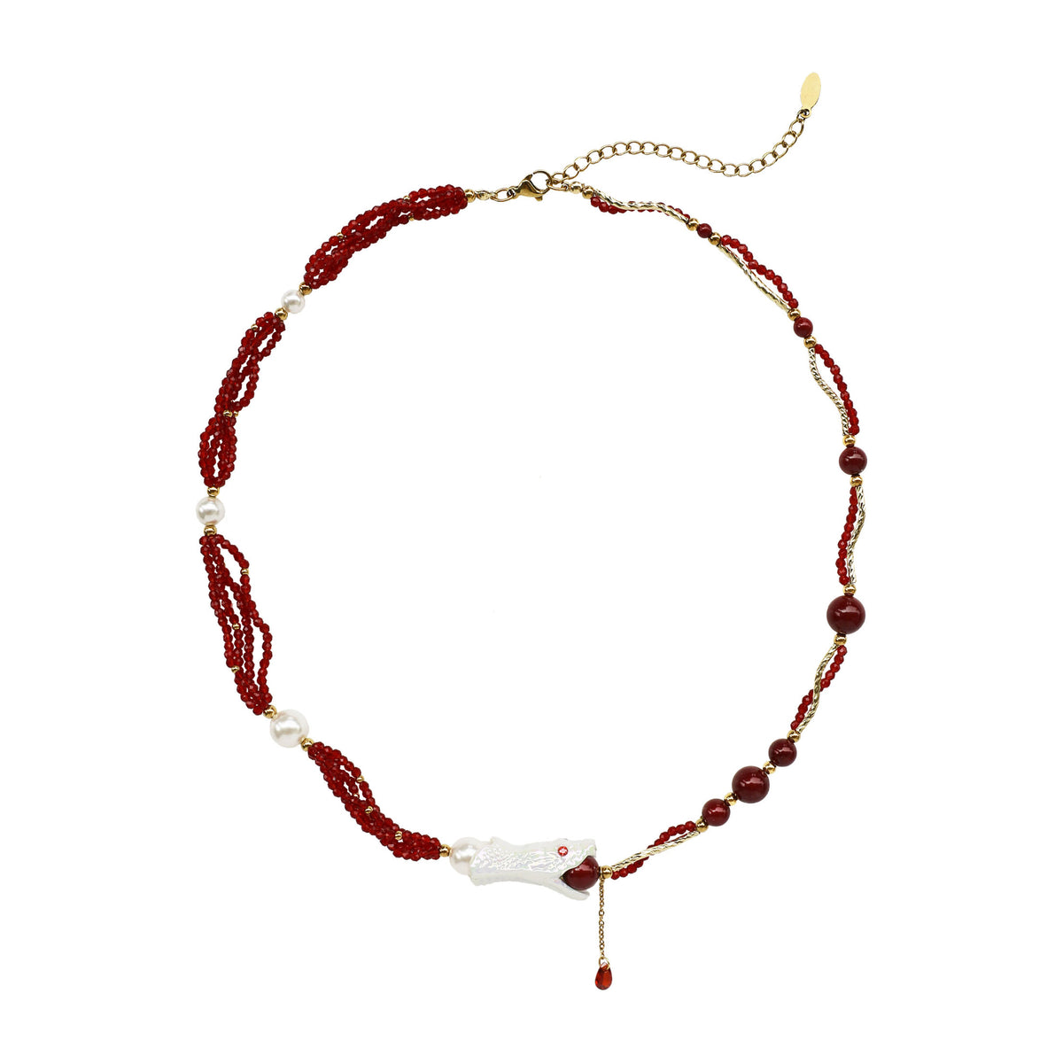 ORVENIOR Berry Snake Half-Feast Beaded Necklace for Women MAIN