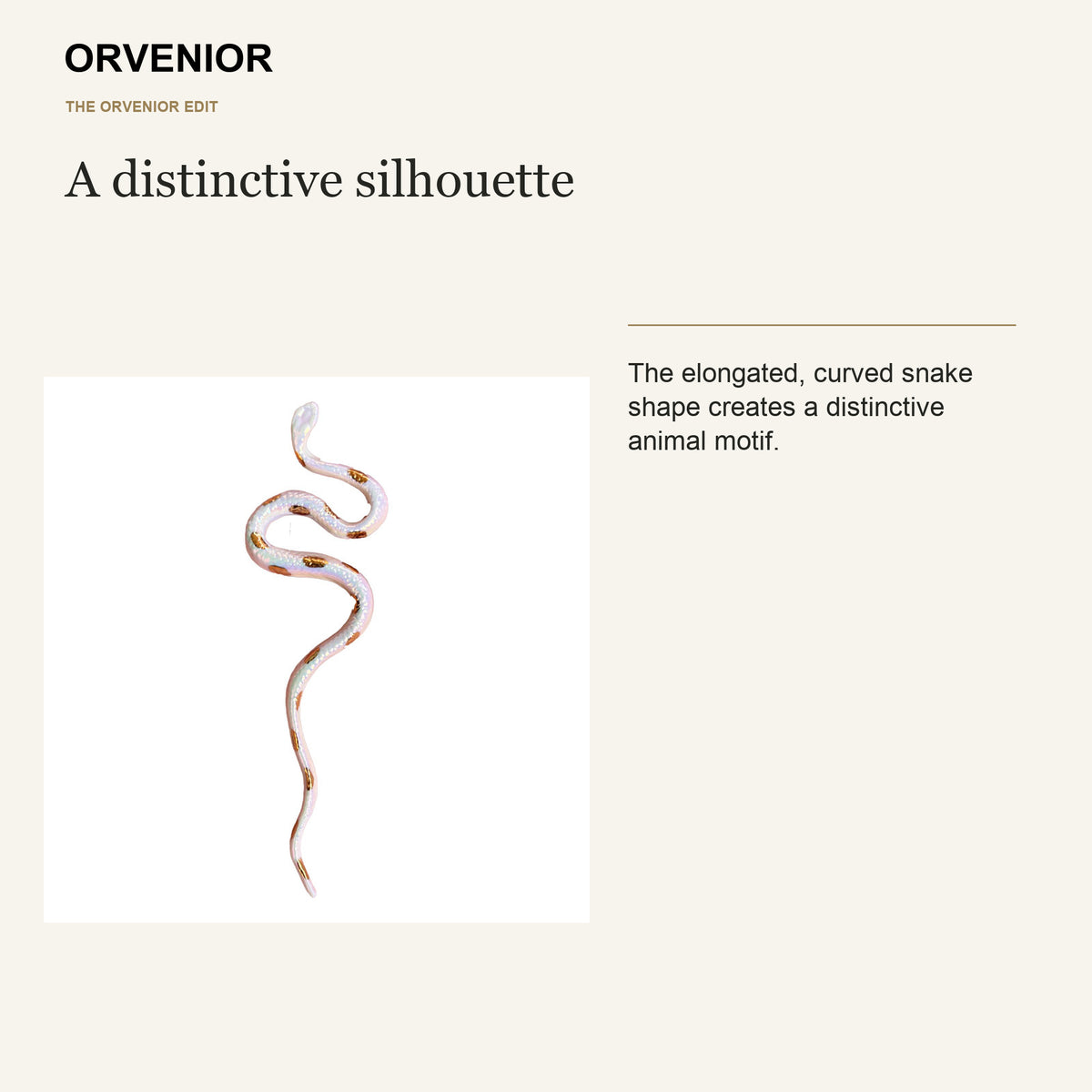 ORVENIOR Spotted Snake Statement Brooch for Women PT04 design
