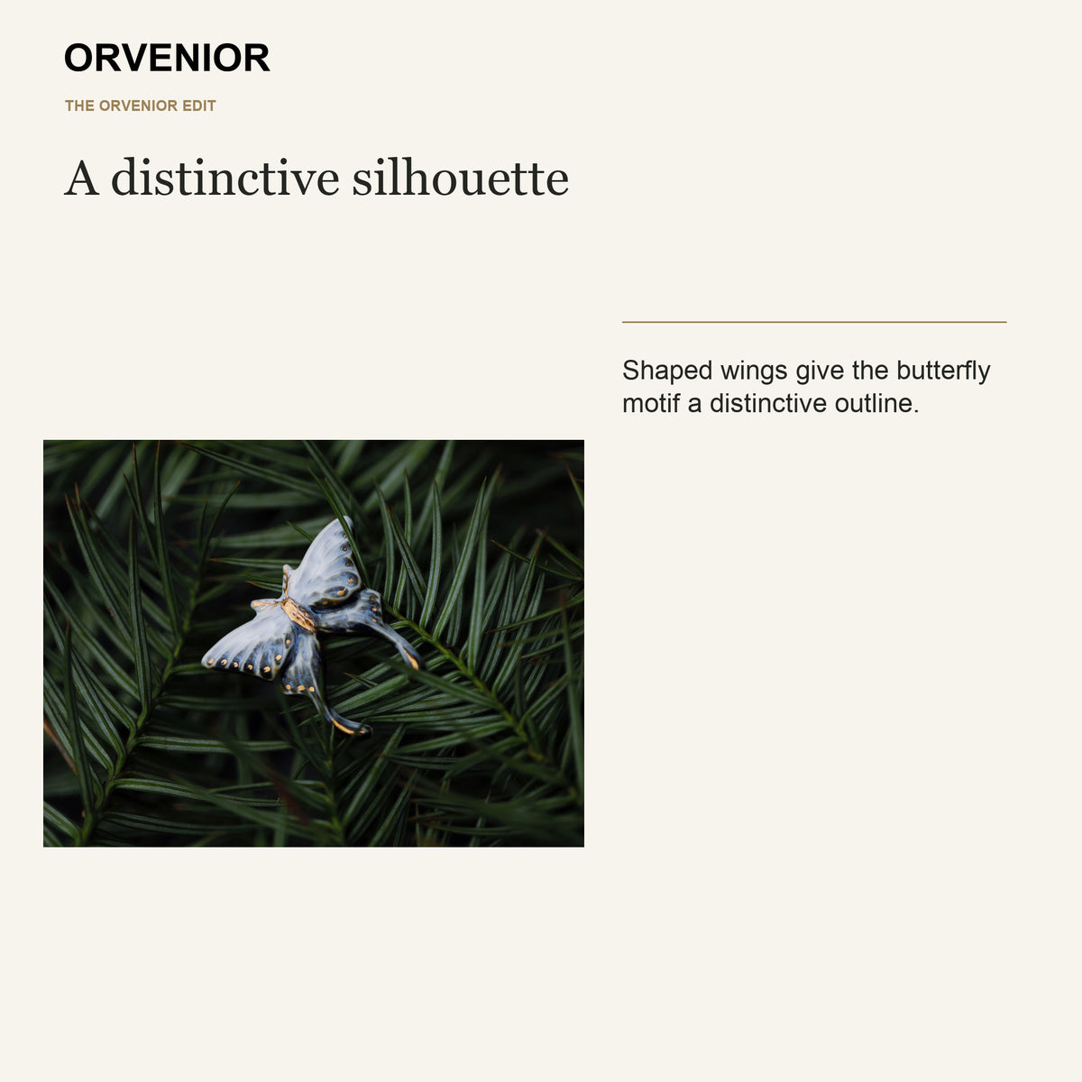 ORVENIOR Butterfly Statement Brooch for Women PT04 design