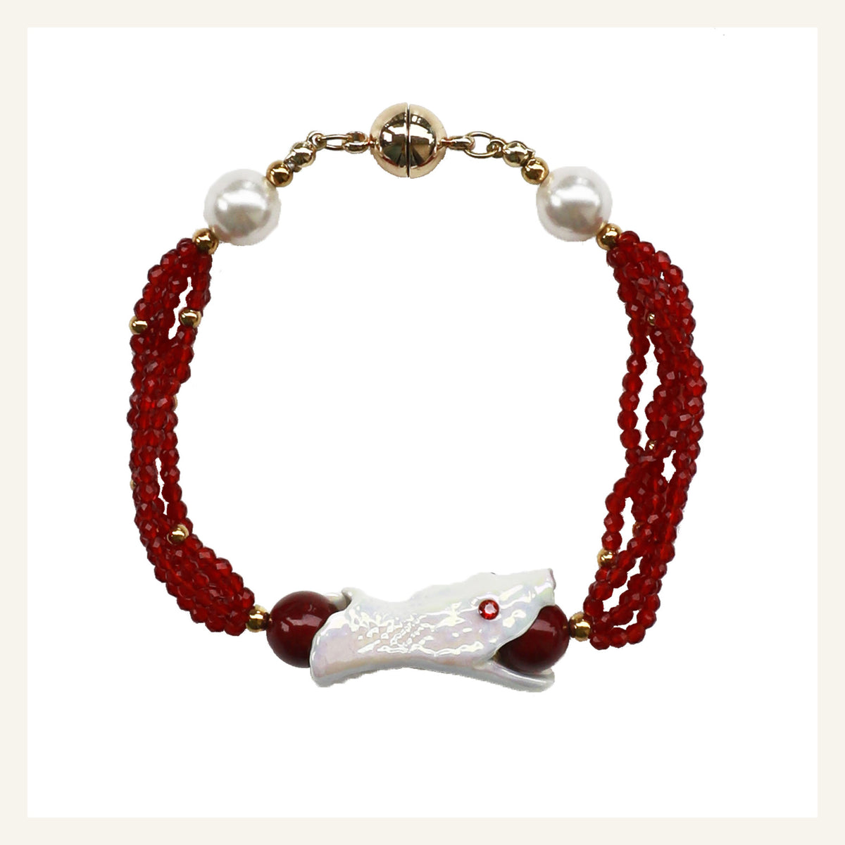 ORVENIOR Berry Snake Beaded Bracelet for Women PT02